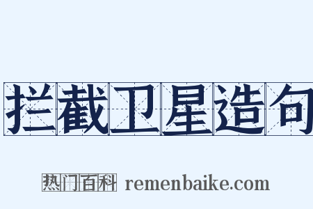 拦截卫星造句是什么意思的图片